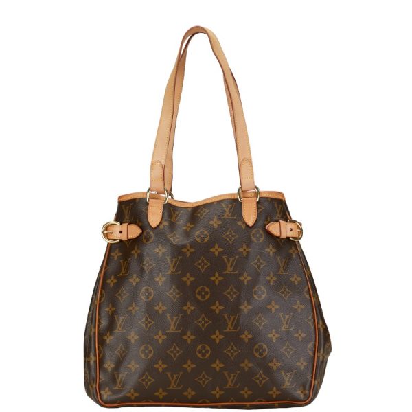 1 0152121 1 Louis Vuitton Monogram Batignolle Vertical Shoulder Bag Tote Brown