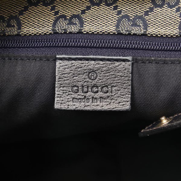 1 0152412 7 Gucci Abbey handbag tote bag 130736 black leather