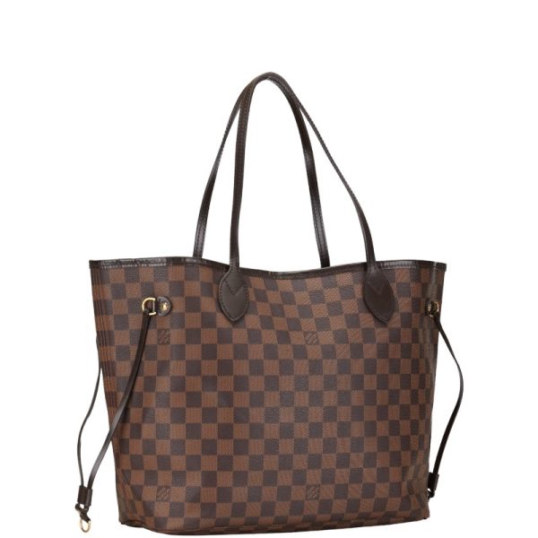 1 0152447 2 Louis Vuitton Damier Neverfull MM shoulder bag Ebene brown