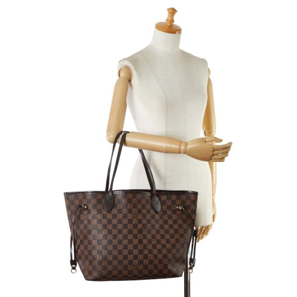 1 0152447 9 Louis Vuitton Damier Neverfull MM shoulder bag Ebene brown