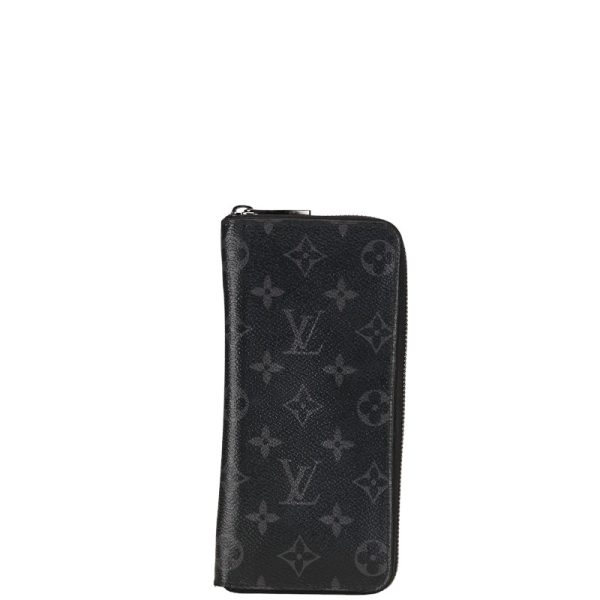 1 0152643 1 Louis Vuitton Eclipse Wallet Vertical Long Wallet M62295 Black