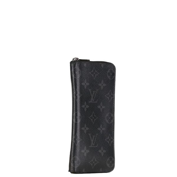 1 0152643 2 Louis Vuitton Eclipse Wallet Vertical Long Wallet M62295 Black