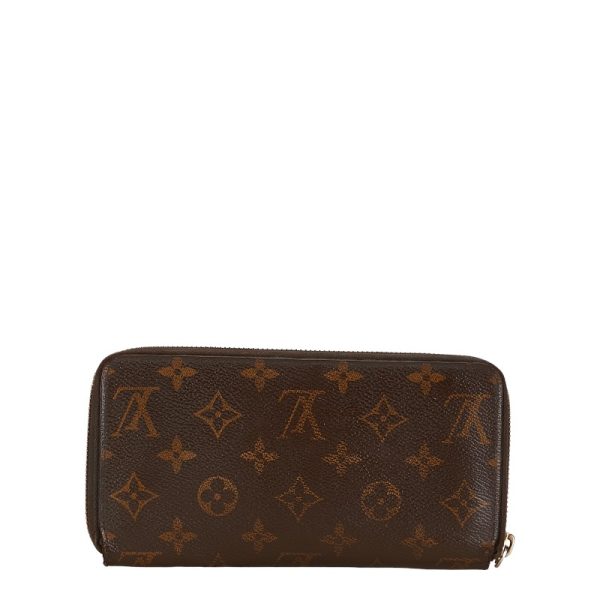 1 0152644 3 Louis Vuitton Monogram Round Zipper Long Wallet Brown