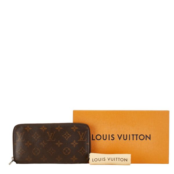 1 0152644 9 Louis Vuitton Monogram Round Zipper Long Wallet Brown