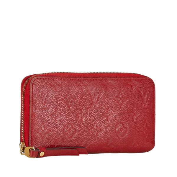 1 0152664 2 Louis Vuitton Monogram Empreinte Long Wallet M60547 Orian Red