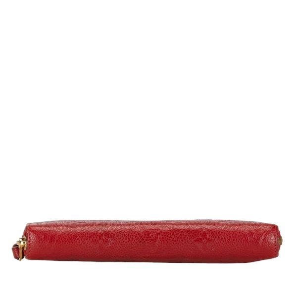 1 0152664 4 Louis Vuitton Monogram Empreinte Long Wallet M60547 Orian Red