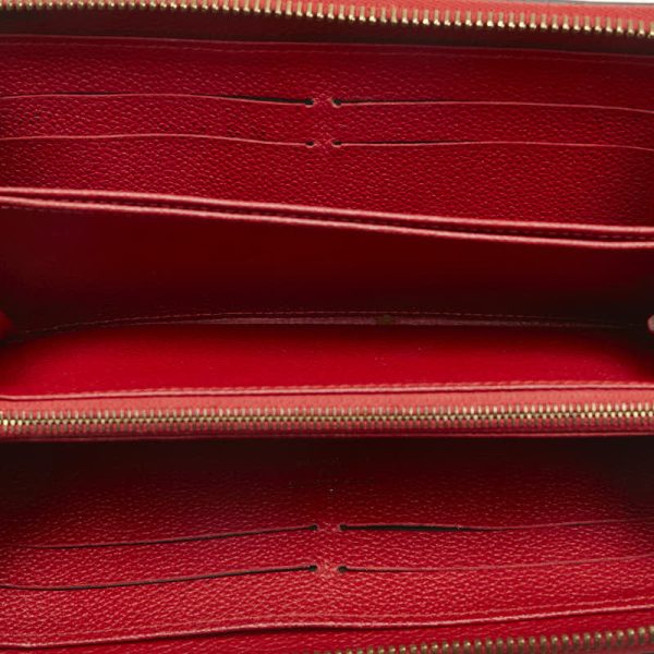 1 0152664 7 Louis Vuitton Monogram Empreinte Long Wallet M60547 Orian Red