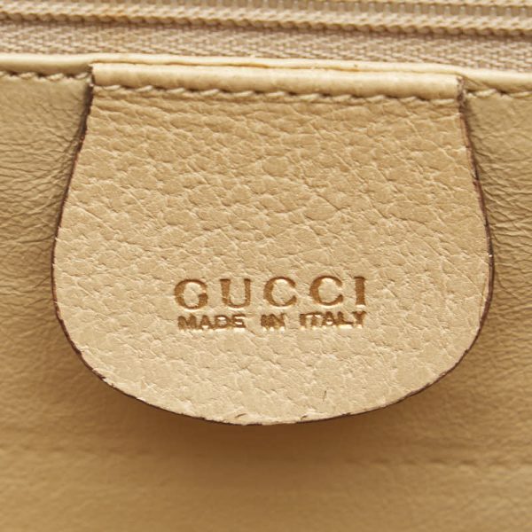 1 0152771 8 Gucci Bamboo Handbag Shoulder Bag 2WAY Beige Leather