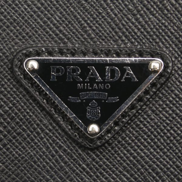 1 0152860 6 Prada Triangle Logo Plate Iphone Case Smartphone Case Black Leather