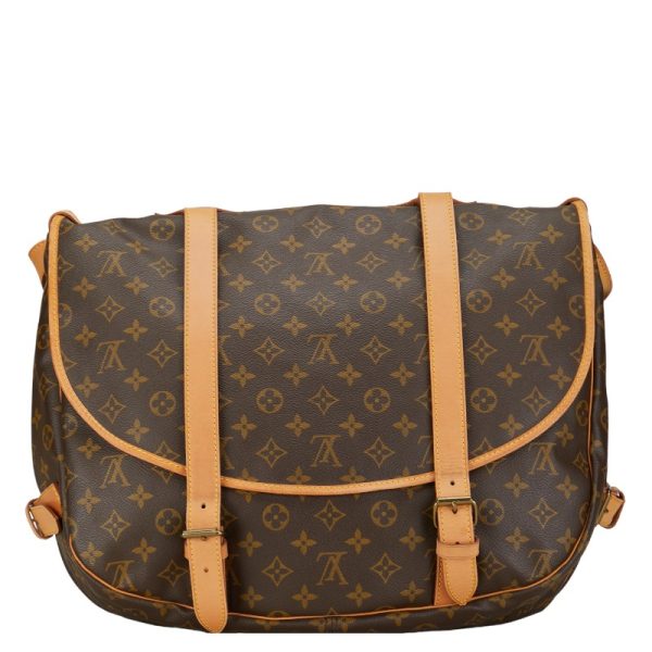 1 0152928 3 Louis Vuitton Monogram Saumur 43 Shoulder Bag Brown