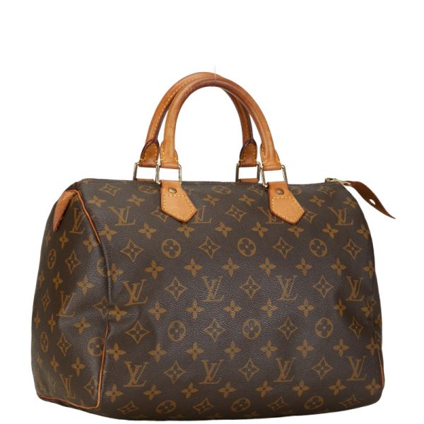 1 0152934 2 Louis Vuitton Monogram Speedy 30 Handbag M41526 Brown