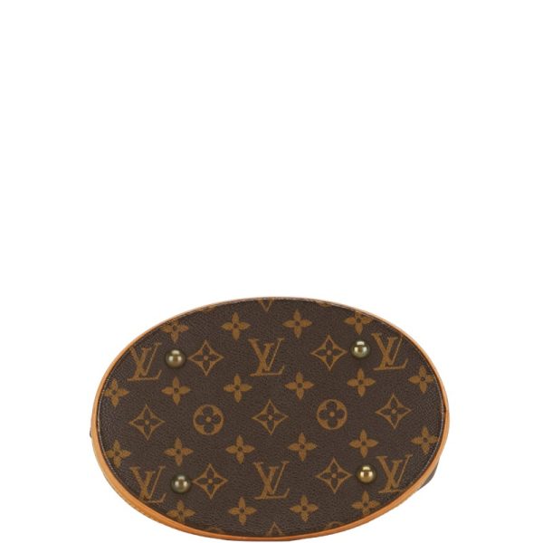 1 0152935 4 Louis Vuitton Monogram Petit Bucket PM Shoulder Bag Brown