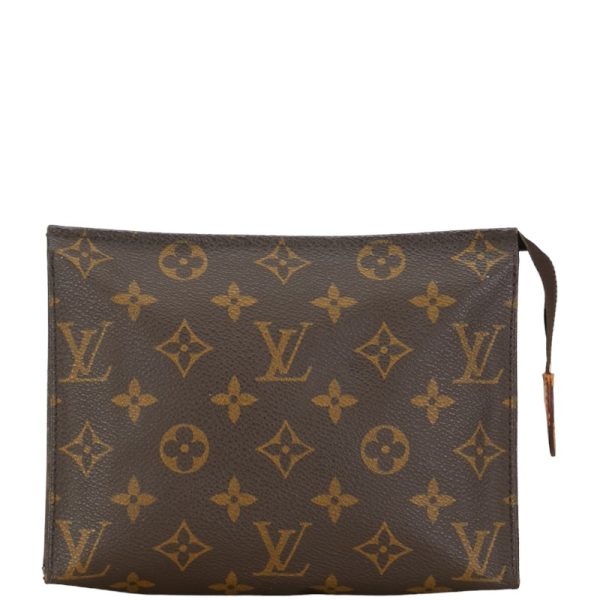 1 0152952 1 Louis Vuitton Monogram Toilette 19 Cosmetic Pouch M47544 Brown