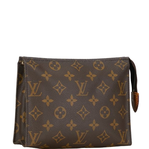 1 0152952 2 Louis Vuitton Monogram Toilette 19 Cosmetic Pouch M47544 Brown