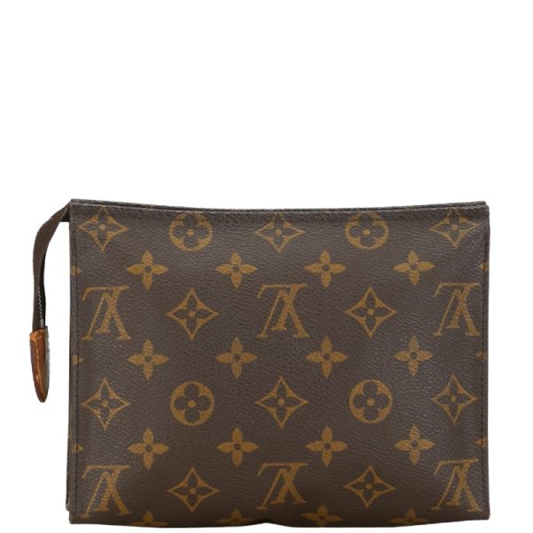 1 0152952 3 Louis Vuitton Monogram Toilette 19 Cosmetic Pouch M47544 Brown