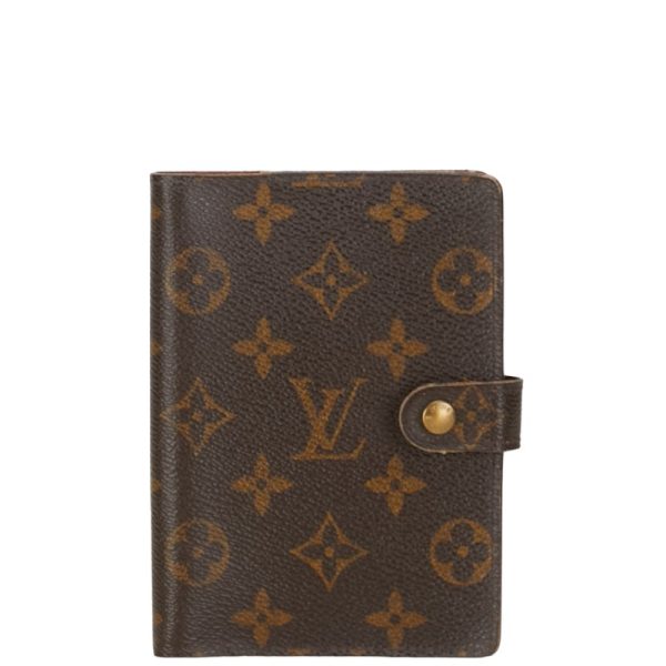 1 0152960 1 Louis Vuitton Agenda PM Notebook Cover 6 Holes R20005 Brown