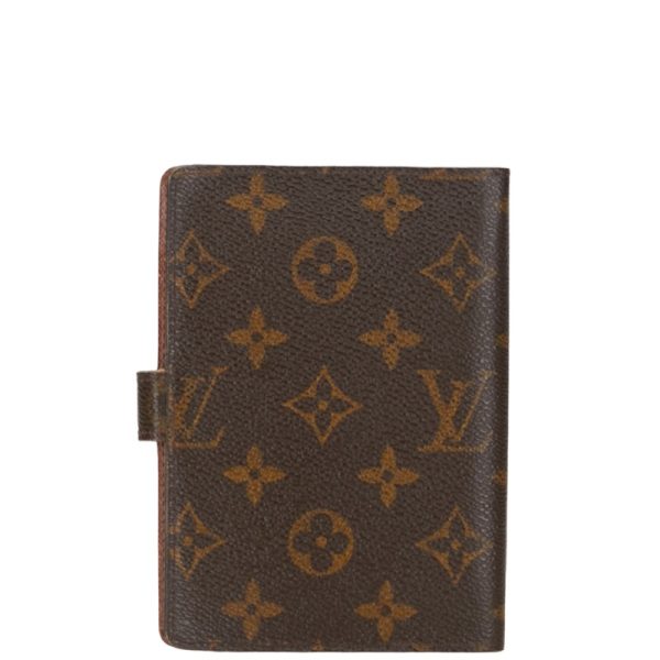 1 0152960 3 Louis Vuitton Agenda PM Notebook Cover 6 Holes R20005 Brown