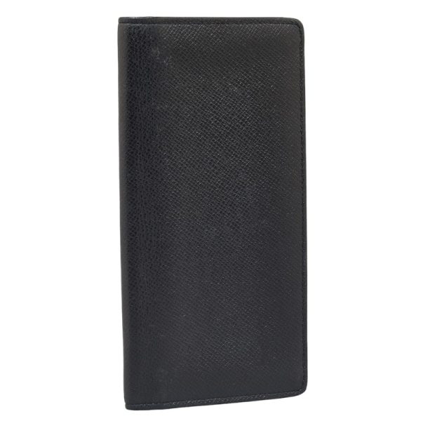 1 0152961 2 Louis Vuitton Taiga Brother long wallet M30501 black leather