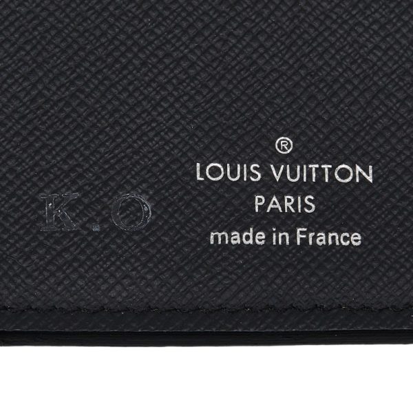 1 0152961 5 Louis Vuitton Taiga Brother long wallet M30501 black leather