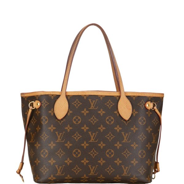 1 0152966 1 Louis Vuitton Monogram Neverfull PM Handbag Tote Bag M41245 Brown PVC Leather