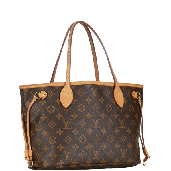 1 0152966 2 Louis Vuitton Monogram Neverfull PM Handbag Tote Bag M41245 Brown PVC Leather