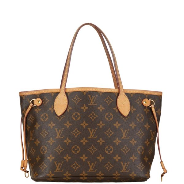 1 0152966 3 Louis Vuitton Monogram Neverfull PM Handbag Tote Bag M41245 Brown PVC Leather