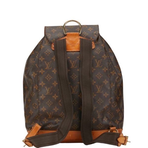 1 0152968 3 Louis Vuitton Montsouris GM Rucksack Backpack M51135 Brown