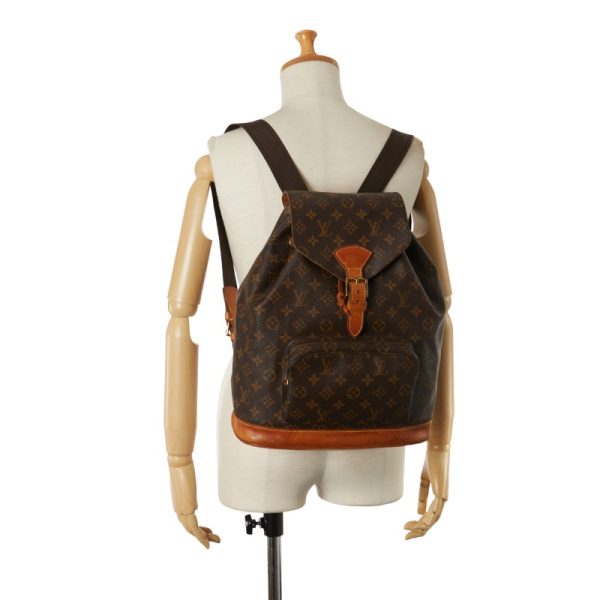 1 0152968 9 Louis Vuitton Montsouris GM Rucksack Backpack M51135 Brown