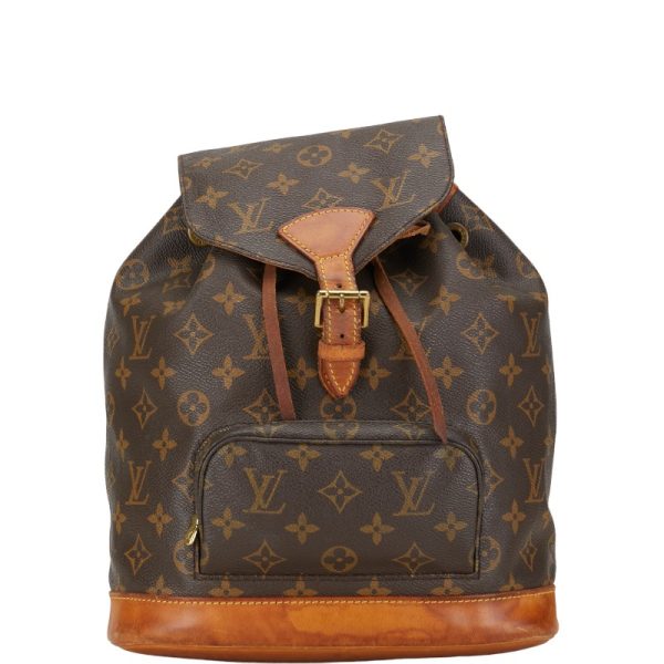 1 0152976 1 Louis Vuitton Montsouris MM Rucksack Backpack M51136 Brown