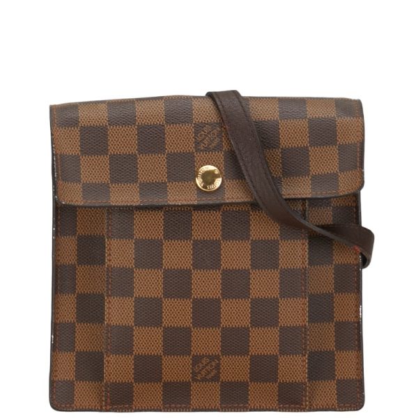 1 0152980 1 Louis Vuitton Damier Pimlico Shoulder Bag Pochette N45272 Brown