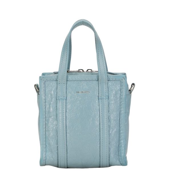 1 0152981 2 Balenciaga Bazaar Shopper XXS Shoulder Bag Blue