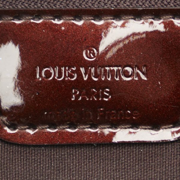 1 0152992 7 Louis Vuitton Monogram Vernis Wilshire PM Handbag M91644 Wine Red Patent Leather