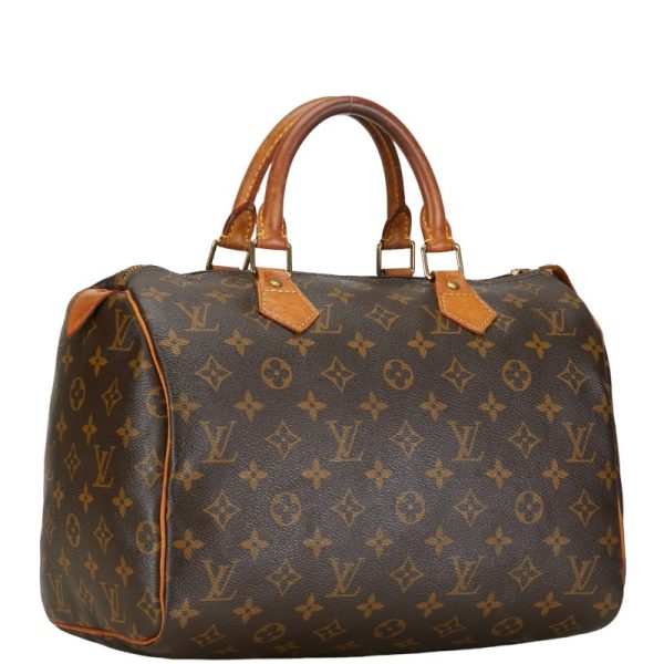 1 0153000 2 Louis Vuitton Monogram Speedy 30 Handbag Brown Leather