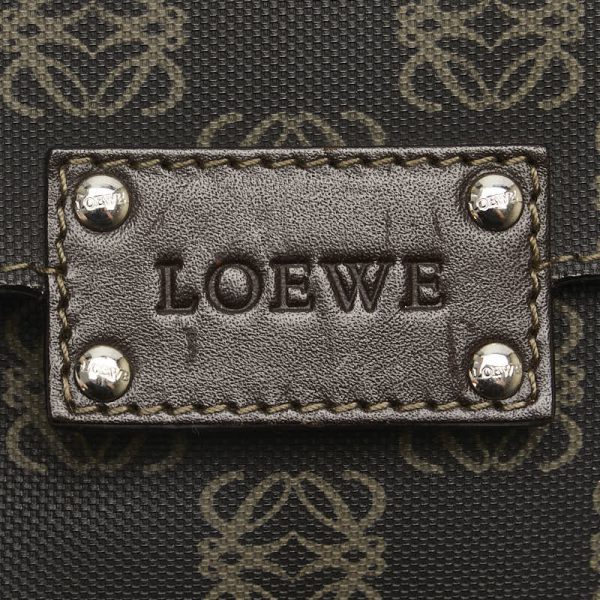 1 0153005 6 LOEWE Anagram Mini Shoulder Bag Black Brown PVC Leather