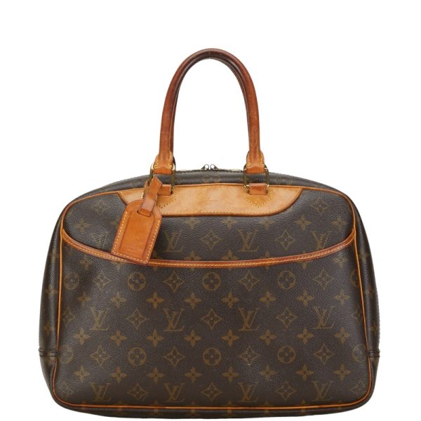 1 0153006 1 Louis Vuitton Monogram Deauville Handbag Brown Leather