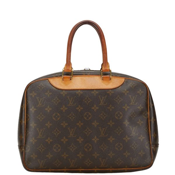 1 0153006 3 Louis Vuitton Monogram Deauville Handbag Brown Leather