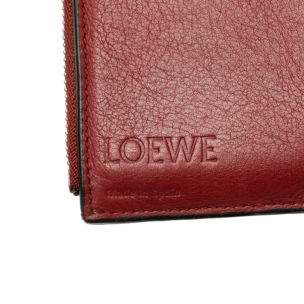 1 0153018 8 LOEWE Anagram Bifold Wallet Compact Wallet Black Leather