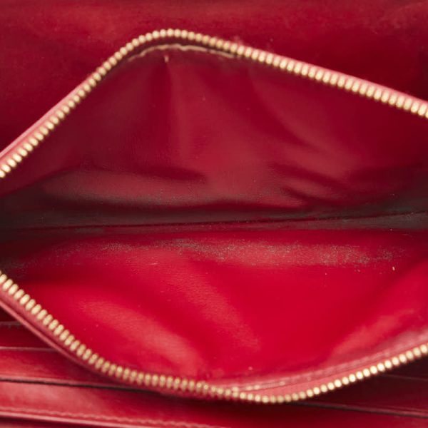 1 0153025 9 Louis Vuitton Vernis Portefeuille Sarah Long Wallet M93530 Red Patent