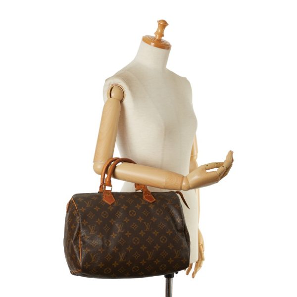 1 0153028 10 Louis Vuitton Monogram Speedy 30 Shoulder Bag 2WAY Brown