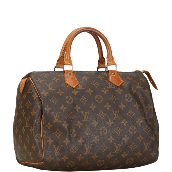 1 0153028 2 Louis Vuitton Monogram Speedy 30 Shoulder Bag 2WAY Brown