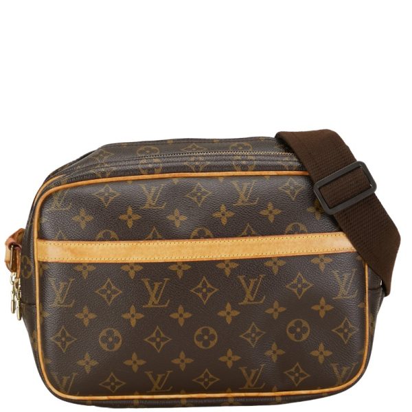 1 0153030 1 Louis Vuitton Monogram Reporter PM Shoulder Bag M45254 Brown