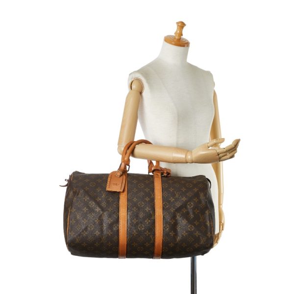 1 0153037 12 Louis Vuitton Monogram Keepall 45 M41428 Brown