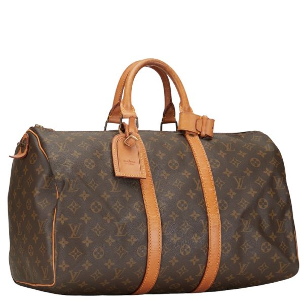 1 0153037 2 Louis Vuitton Monogram Keepall 45 M41428 Brown