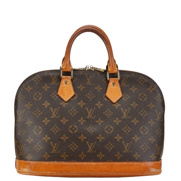 1 0153240 1 Louis Vuitton Monogram Alma PM Handbag M51130 Brown Leather