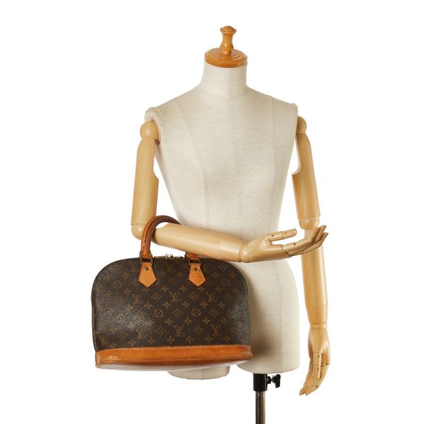 1 0153240 10 Louis Vuitton Monogram Alma PM Handbag M51130 Brown Leather