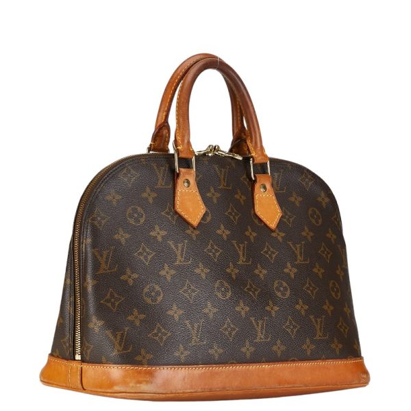 1 0153240 2 Louis Vuitton Monogram Alma PM Handbag M51130 Brown Leather