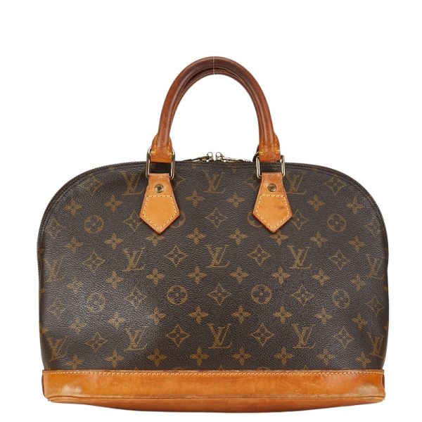 1 0153240 3 Louis Vuitton Monogram Alma PM Handbag M51130 Brown Leather