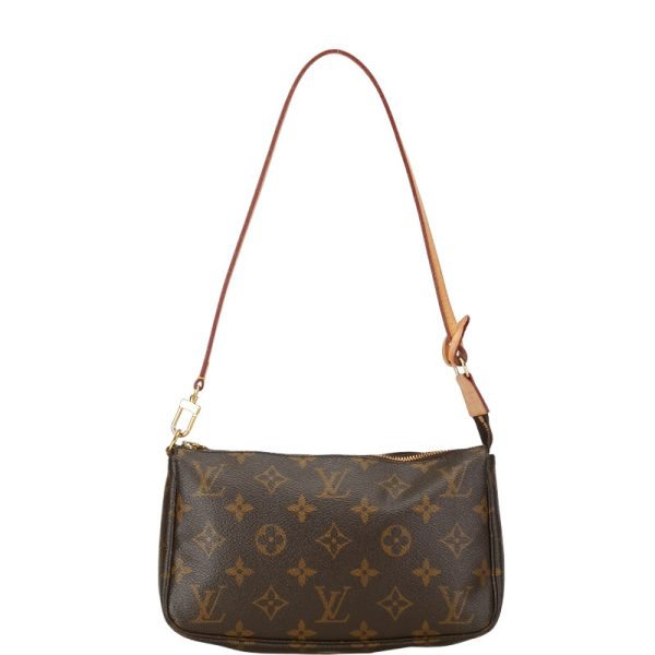 1 0153533 1 Louis Vuitton Monogram Pochette Accessoire Pouch Brown