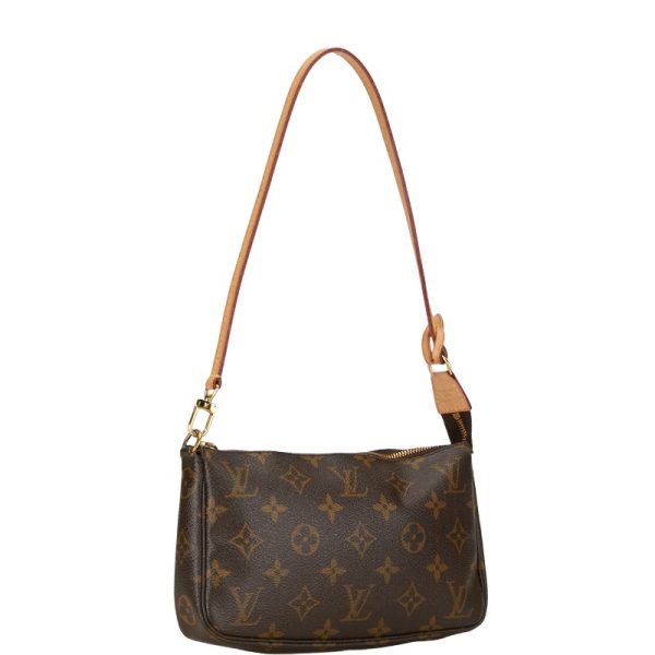 1 0153533 2 Louis Vuitton Monogram Pochette Accessoire Pouch Brown