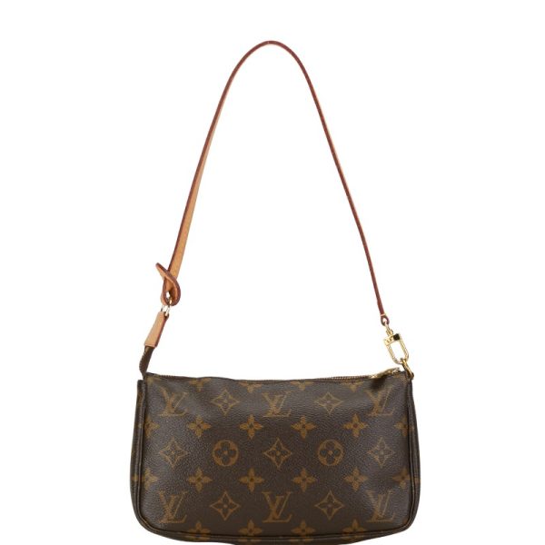 1 0153533 3 Louis Vuitton Monogram Pochette Accessoire Pouch Brown